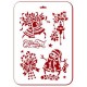 Трафарет Event Design новогодний NGP095 "Снеговик и колокольчики", 31х21 см